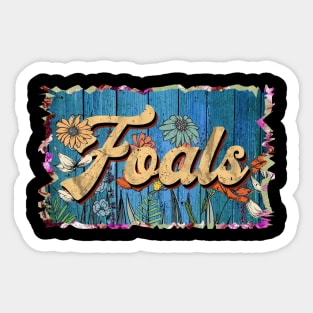 Retro Foals Name Flowers Limited Edition Proud Classic Styles Sticker